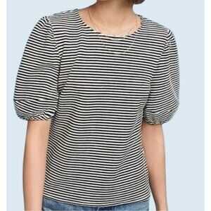 ANTHROPOLOGIE / DOLAN Left Coast Santos Striped Puff Sleeve Top Sz L